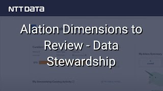 Alation Dimensions to Review  Data Stewardship  NTT DATA Databytes  Ep 25 [upl. by Rupert]