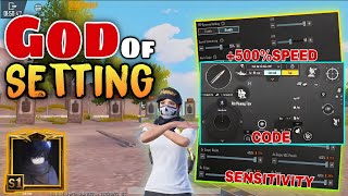 New Conqueror🔥Best Sensitivity  Control CODE 5 Finger FASTER PLAYER  Daxua Setting PUBG BGMI [upl. by Sherrer]