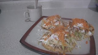 TOSTADAS DE CARNE DESHEBRADA by ANGY [upl. by Vizza]