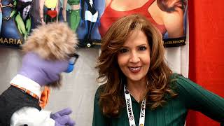 That Time Maria CanalsBarrera the Voice of Hawkgirl Talked to a Puppet at Comic Con Revolution [upl. by Bokaj502]