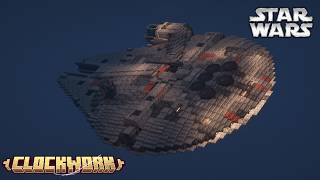 Working Star Wars Millennium Falcon in Minecraft Clockwork [upl. by Dahsar]