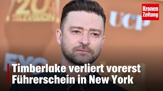 Timberlake verliert vorerst Führerschein in New York  kronetv NEWS [upl. by Collen]