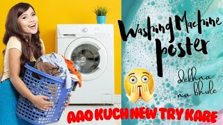 Washing machine Poster  Machine ad Poster  Laundry Poster  Clothes Poster [upl. by Kelcie838]