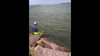 Fishing at seawolf park galveston [upl. by Rheims]