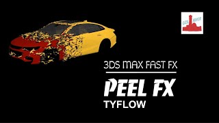 3DSMAX PEEL FX 3dsmax  vfx particles TyFlow [upl. by Meid]