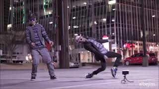 Men Whitout Hats Safety Dance Remix Robot Dance Vs Break Dance [upl. by Inglebert772]