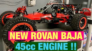 NEW ROVAN BAJA 5b 45CC  DIRT AND GRASS BASHING [upl. by Ennayhs]