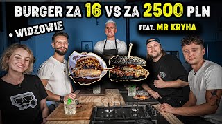 BURGER ZA 16 VS ZA 2500 PLN feat Mr Kryha  Test warszawskich burgerów z widzami  Foxx Gotuje [upl. by Enilrad]