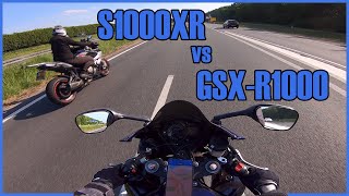 Suzuki GSXR1000 vs BMW S1000XR  Street Race [upl. by Acemaj324]