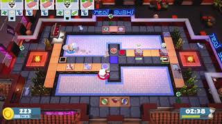 Overcooked 2 Level 45 2 Players 3 Stars [upl. by Huoh]