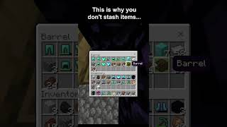 This is why you don’t stash items… minecraft lifeboat lifeboatsurvival minecraftsurvival [upl. by Ellekcim]