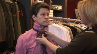 Mens Fashion Tips  How to Tie a Ribbon Bow Tie [upl. by Assiran]