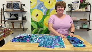 Kaffe Fassett Seed Packets Blue Quilt Kit Preview [upl. by Coppock]