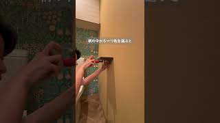 6日目100日 ガラガラのトイレってどう？ トイレdiy 中古マンション diy トイレットペーパー トイレリフォーム 海外インテリア カラフルインテリア [upl. by Pollerd]