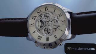 Mens Fossil Grant Automatic Multi Function Watch ME3027 [upl. by Ofori]