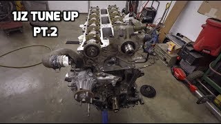 Pt2 1JZ Tune Up  Removing Crank Pully  Cam Gears  More [upl. by Shara]