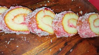 New Year Special Delicious Swiss Roll 🍥 No Oven No Egg Bakery Style Swiss Roll on Tawa Recipe 🍭 [upl. by Ennaylil]