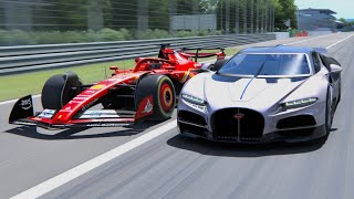 Ferrari F1 2024 vs Bugatti Tourbillon  Monza GP [upl. by Eilsek903]