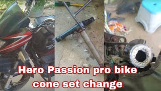 How to hero Passion pro bike cone set change full details in Tamil modified mechanic hero rider [upl. by Yraunaj700]