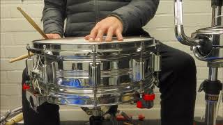 The best snare ever made Rogers quotBig Rquot Dynasonic COB 14x5 Vintage Snare played by Aaron Wittman [upl. by Atsocal]