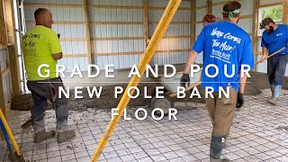 24X36 Pole barn floor Quick and easy [upl. by Ellives]