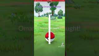 Random Encounter Shiny Omanyte plus Evolution into Shiny Omastar in Pokémon Go shinypokemon [upl. by Animehliw]