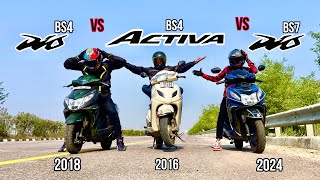 2024 Honda Dio 125 vs Activa 125 vs Honda Dio 110 long drag race ￼ ye nhii socha tha 😨 [upl. by Anehta984]