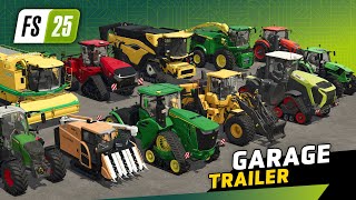 🚜 Machines of Farming Simulator 25  GARAGE TRAILER [upl. by Gillette]