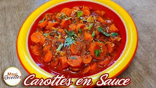 Carottes en Sauce à lAil et au Cumin  Recette Facile et Rapide [upl. by Hiasi]