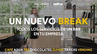 UN NUEVO COFFEE BREAK EN TU EMPRESA con cafe Lavazza agua tes chocolate zumos [upl. by Neyuq]