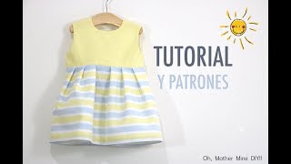 Costura Vestido niña patrones gratis talla hasta 8 años [upl. by Donna]