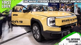 Maxus eTerron 9 Electric Pickup Launched In Europe  First Look  Full Interior Exterior [upl. by Nirihs366]