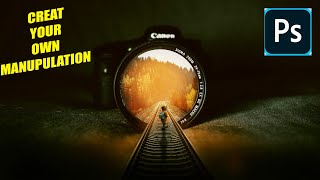 Rails Inside Illution Photo Manipulation Photoshop Tutorial [upl. by Bonnie]