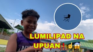 LUMILIPAD NA UPUAN SARANGGOLA NA UPUAN OR KITE GURYON NA MALAKI [upl. by Nomolos644]