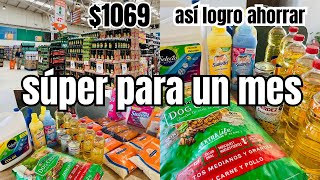 ACOMPÁÑAME POR LA DESPENSA MENSUAL 🛒Todo esto con 1069 aprovechando las ofertas [upl. by Seroled629]