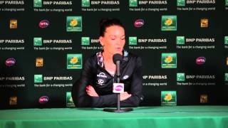 BNP Paribas Open Radwańska 4R Press Conference [upl. by Neivad558]