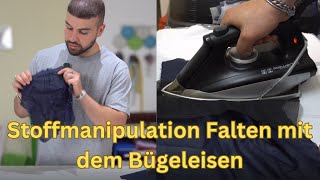 Stoff Manipulation Teil 2  Falten mit Beleg einbügeln [upl. by Bloem]