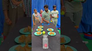 Ball roll ampEat samosa challenge game shorts [upl. by Arerrac]