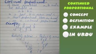 Continued proportional examples with solution  Continued Proportion [upl. by Tolliver546]