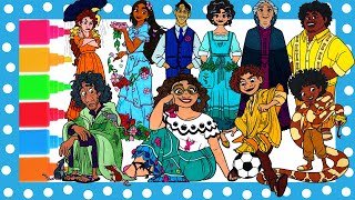 Coloring Encanto Mirabel Madrigal Bruno Isabela Pepa Camilo Antonio Coloring Book  HAPPILY SNOWBALL [upl. by Salena463]