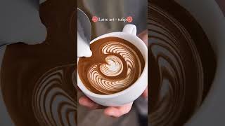 Classic Tulip 🌷 Latte Art shorts baristaali coffee youtubeshorts [upl. by Anelad335]