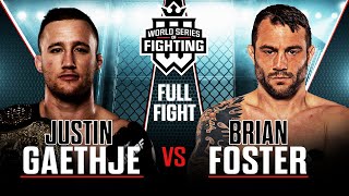 Full Fight  Justin Gaethje vs Brian Foster Lightweight Title Bout  WSOF 29 2016 [upl. by Veriee]