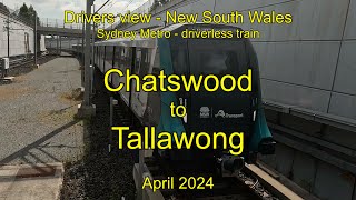 Drivers view NSW Chatswood to Tallawong Apr 2024 [upl. by Notsgnik]