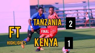 EXTENDED HIGHLIGHTSKENYA 1 2 TANZANIA FINAL CECAFA U20 [upl. by Nivrek122]