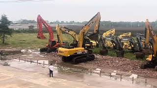 Testing videoGood condition SANY485 secondhand excavator on sale The cheapest excavator in China [upl. by Anekahs]