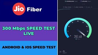 Reliance Jio 300 mbps Live Speed Test Jio Fiber New 1299 Plan Test How To Increase Internet speed [upl. by Kenyon670]