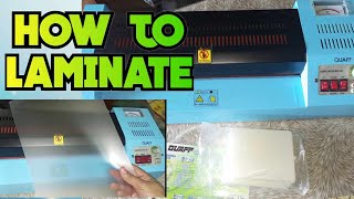 Paano gamitin ang QUAFF laminating machine 2024  How to laminate [upl. by Ahsrop758]