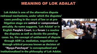 Concept of Lok Adalat [upl. by Farlee]