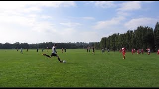 12 yr old scores 45 yardish free kick top corner [upl. by Semyaj]