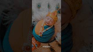 BABY LIKE A KRISHNA😍👀 krishna janmashtami babyphotoshoot baby shortvideo newbornphotography [upl. by Miksen232]